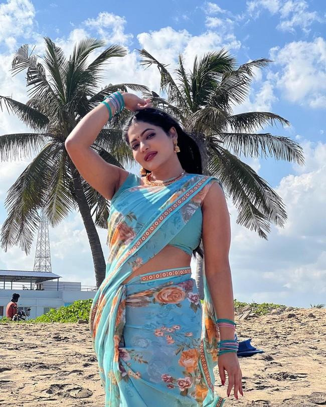 Reshma Pasupuleti Looking Pretty In Saree Telugu Rajyam Photos